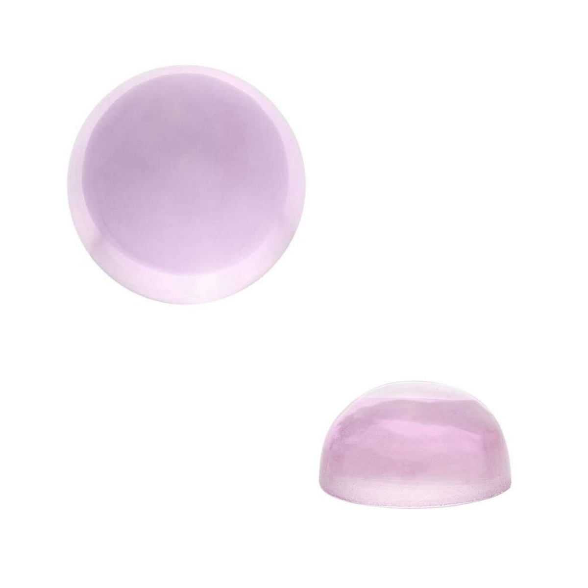 "Pink October: Pink Sapphire" AMV Pink Sapphire (Lab-Grown 8mm) Polymer Clay Magnolia 925 Earrings