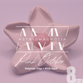 "Pink October: Pink Opal" AMV Pink Opal (Natural 8mm) Polymer Clay Magnolia 925 Earrings