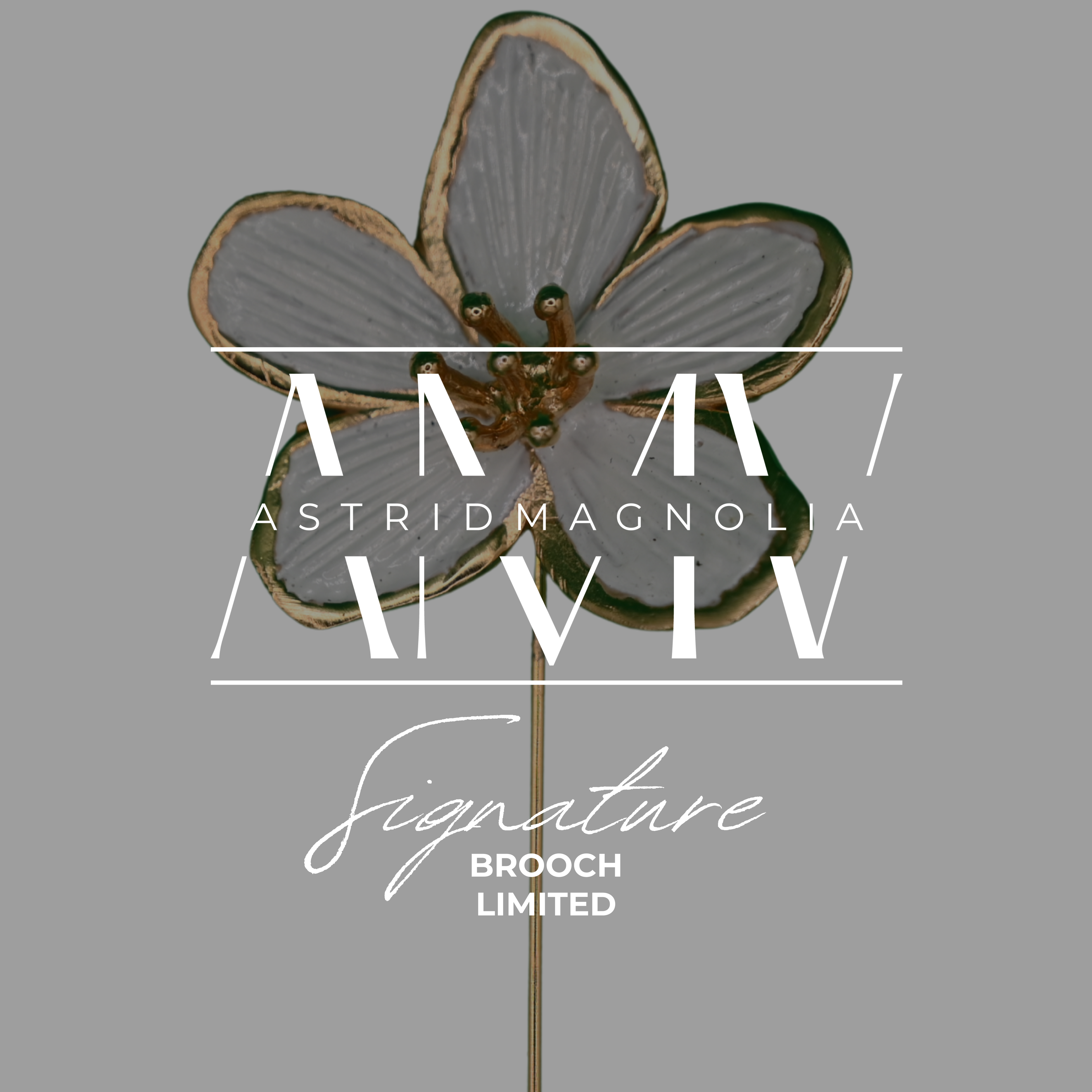 "For Him & Her" AMV Magnolia Signature Collection Brooch